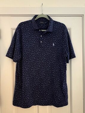 Ralph Lauren Navy Floral Polo Shirt